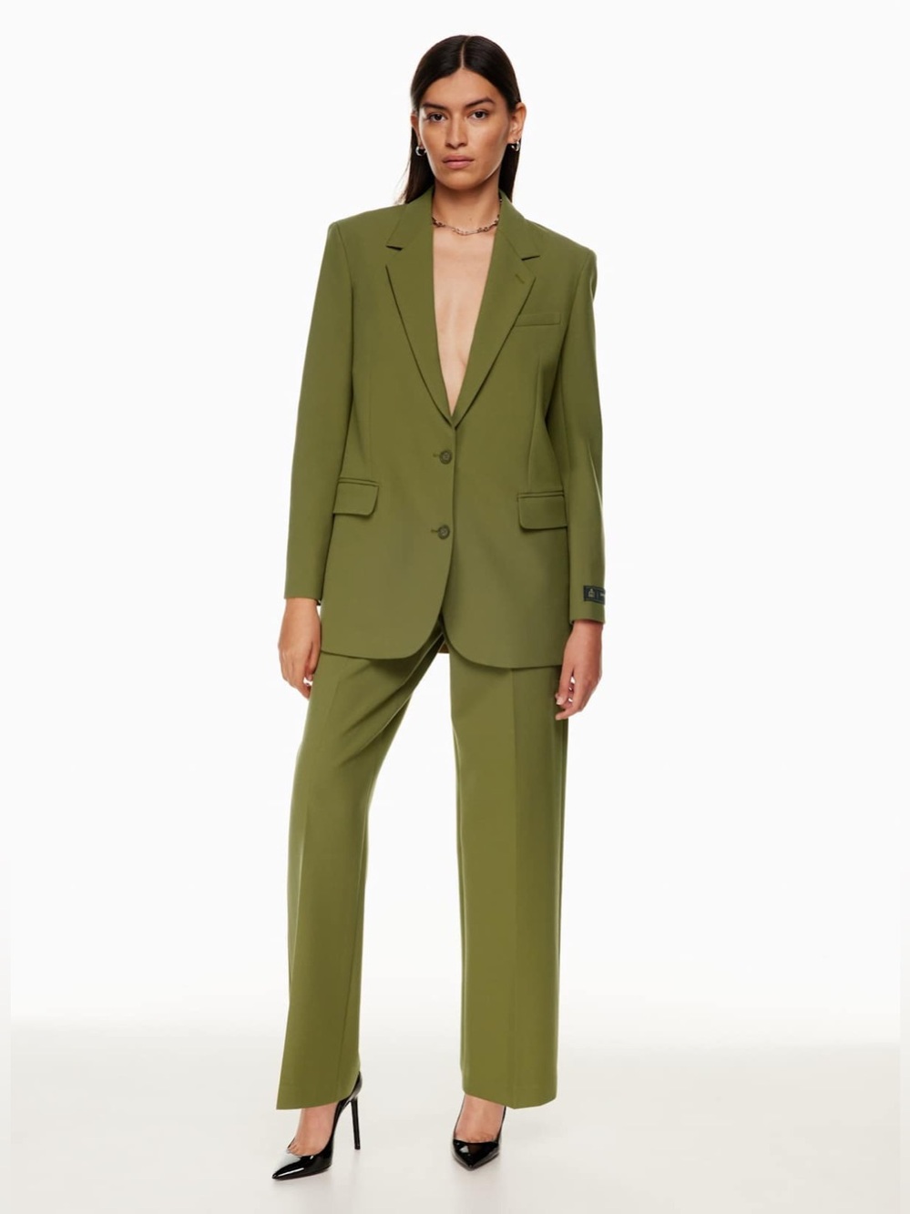Aritzia Babaton Agency Pants Size 2 in Fen Green Discontinued Color